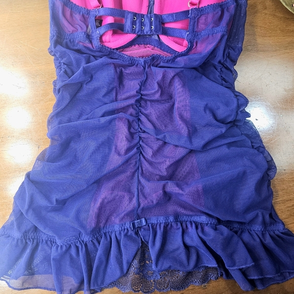 Victoria's Secret Blue and Pink Lingerie - 34D - Picture 3 of 4
